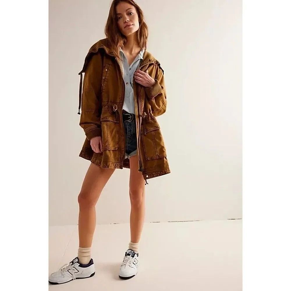 Free People We The Free Surplus Future Parka Pockets Oversized Jacket Zip